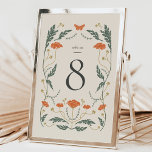 Vintage Art Nouveau Wedding Table Number card<br><div class="desc">This Wedding Table Number card from the Art Nouveau Collection showcases a beautiful vintage floral design that exudes modern elegance. Personalize it with your details easily and quickly. Simply press the 'customize it' button to further re-arrange and format the style and placement of the text.</div>