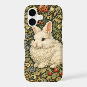 Vintage art nouveau white rabbit 