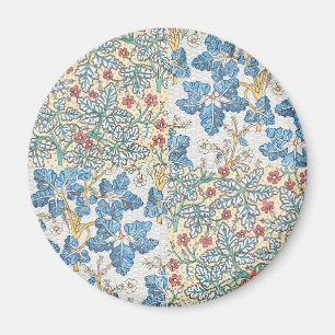 Vintage Art Nouveau Wild Geranium Floral Pattern Magnet