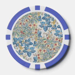 Vintage Art Nouveau Wild Geranium Floral Pattern Poker Chips
