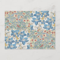 Vintage Art Nouveau Wild Geranium Floral Pattern