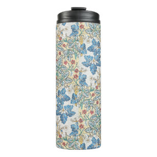 Vintage Art Nouveau Wild Geranium Floral Pattern Thermal Tumbler