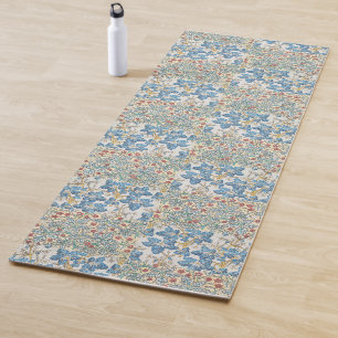 Vintage Art Nouveau Wild Geranium Floral Pattern Yoga Mat