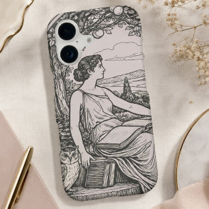 Vintage Art Nouveau Woman Reading Under Tree