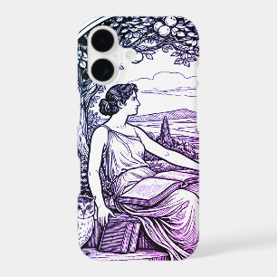 Vintage Art Nouveau Woman Reading Under Tree