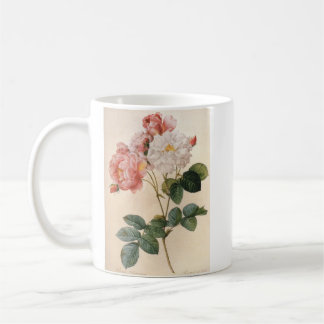 Vintage Art Pink Rose Flower Mug