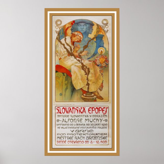 Vintage Art Poster Alphonse Mucha (Front)