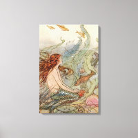VINTAGE ART POSTER MERMAID PRINT