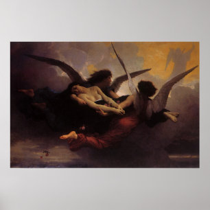 Vintage Art, Soul Brought to Heaven by Bouguereau Poster