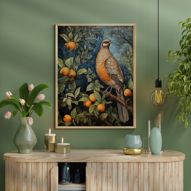 Vintage Art Style Bird in a Tree Poster (Creator Uploaded)