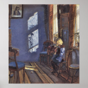 Vintage Art, Sunshine in the Blue Room by Ancher Poster