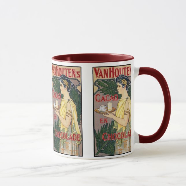 vintage Art: Van Houten's Holland Cocoa Chocolate Mug (Right)