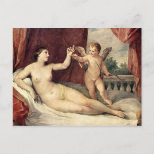 Vintage Art - Venus & Cupid - Reni Postcard