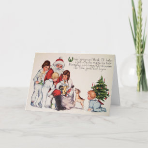 Vintage Art Victorian Christmas Scene Customize It Holiday Card