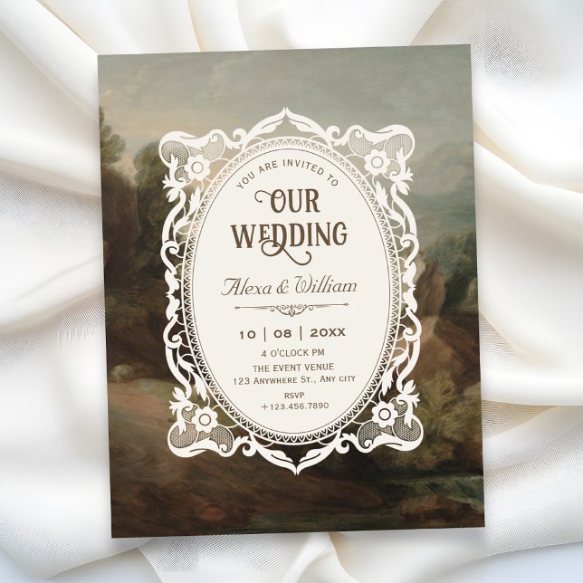 Vintage art wedding invitation (Creator Uploaded)