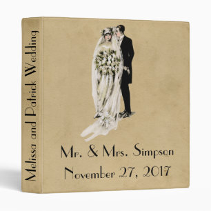 Vintage Art Wedding Photo Album Binder