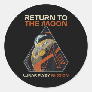 Vintage Artemis Ii Return Moon Classic Round Sticker
