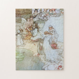 Vintage Arthur Rackham Fairy Art Jigsaw  Puzzle