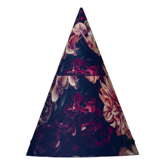 Vintage Artificial Flowers: Wall Background Party Hat