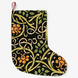 Vintage Arts and Crafts Floral Pattern Roycroft Small Christmas Stocking