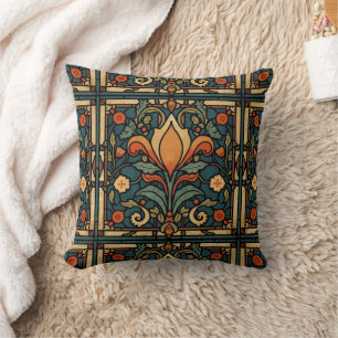 Vintage Arts & Crafts Craftsman, Mission Style Throw Pillow