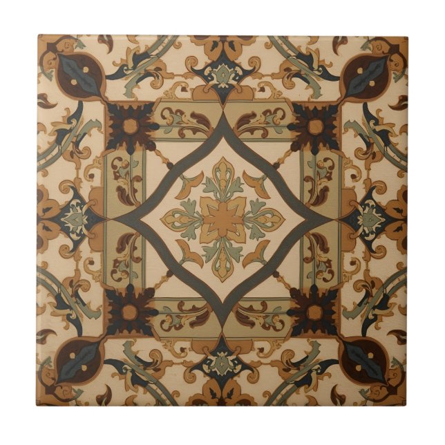 Vintage Arts & Crafts Craftsman, Mission Style  Tile (Front)