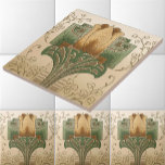 Vintage Arts & Crafts or Mission Style Frieze Tile<br><div class="desc">This is a digitally enhanced print of a vintage turn of the century Arts And Crafts or Mission style floral frieze pattern.</div>