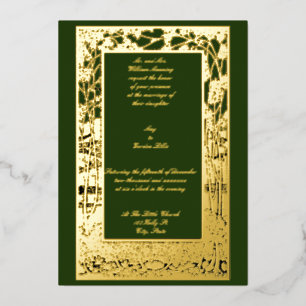 Vintage Arts & Crafts Tree Foliage Border Wedding