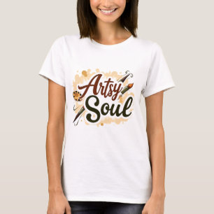 Vintage Artsy Soul Creative Artists Crafting Art T T-Shirt