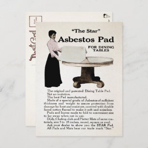 Vintage Asbestos Pad Advertisement Postcard