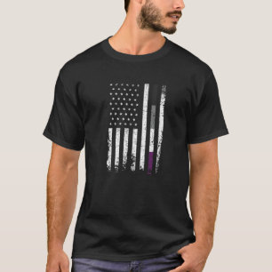 Vintage Asexual Pride LGBT American Flag Community T-Shirt