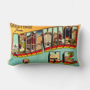 Vintage Asheville NC Postcard Throw Pillow