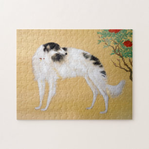 Vintage Asian Borzoi Art Puzzle