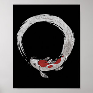 Vintage Asian Japanese Koi Carp Fishing Novelty Fi Poster