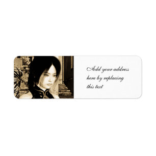 Vintage Asian Woman Portrait Art