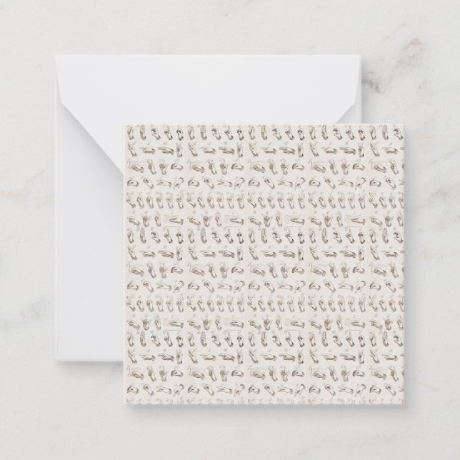 Vintage ASL Sign Language Christmas Gift Card (Front)