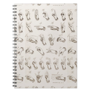 Vintage ASL Sign Language Christmas Gift Notebook