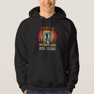 Vintage Aspen Colorado Co Hiking Mountains Hoodie