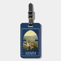 Vintage Assisi Italy custom luggage tag