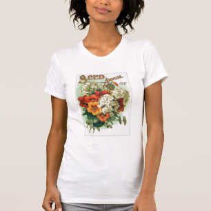Vintage Assorted Flowers Seed Packet T-Shirt