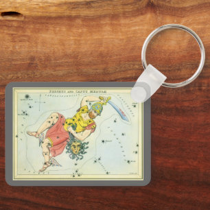 Vintage Astonomy, Perseus and Caput Medusa Keychain