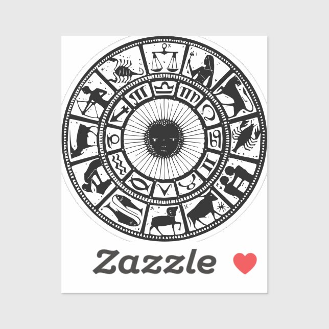 Vintage Astrology Zodiac Wheel (Sheet)