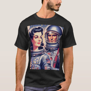 Vintage Astronaut Illustration T-Shirt