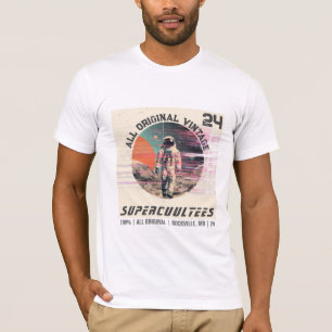 VINTAGE ASTRONAUT IN OUTER SPACE GRAPHIC T-Shirt