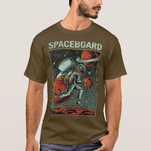 Vintage Astronaut Skateboarding Space Skateboard T-Shirt