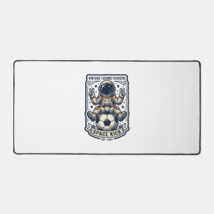 Vintage Astronaut Soccer Peace Sign Shirt Design_1 Desk Mat