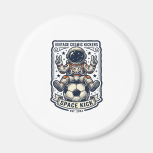 Vintage Astronaut Soccer Peace Sign Shirt Design_1 Magnet