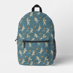 Vintage Astronauts Printed Backpack