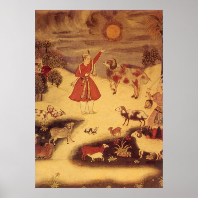 Vintage Astronomy, Antique Asian Celestial Art Poster (Front)