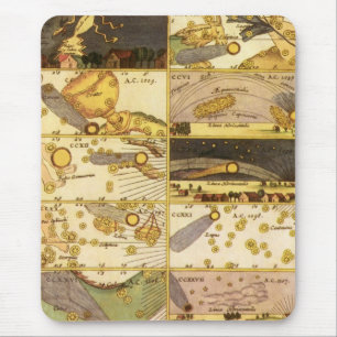 Vintage Astronomy, Antique Constellations Stars Mouse Pad